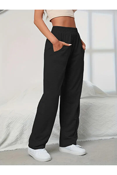 BEAXES Γυναικείο μαύρο παντελόνι φόρμας - Με δέσιμο στη μέση, κατάλληλο για κ...