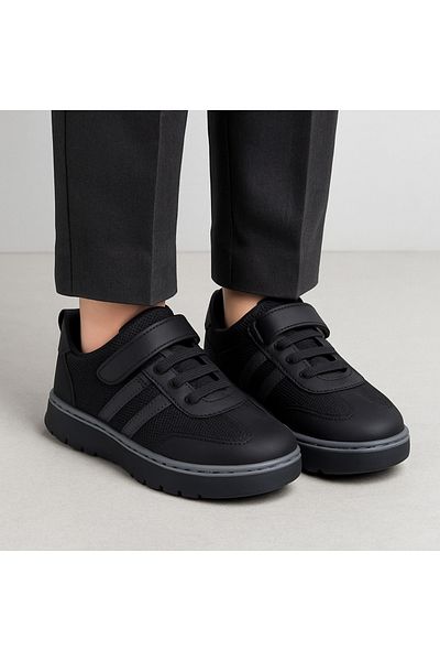 JOJO KIDS pantofi de școală unisex pentru copii, piele de bivol autentică în interior și exterior, ortopedici și suport spate, impermeabili