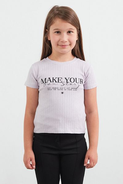 Fulla Moda Make Your Own Story Printed Girl's Combed Cotton T-Shirt