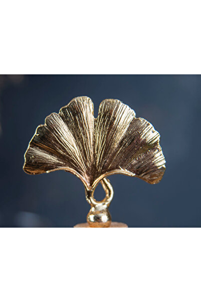 MIARIK DESIGN & DEKORASYON Ginko Cicek Dekoratif Hayvan, Yaprak Figürlü Metal Obje Aksesuar