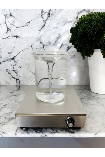 GMSMAK MANYETİK KARIŞTIRICI PASLANMAZ ÇELİK(3000DEVİR) + 600 ML BORCAM BEHER+...