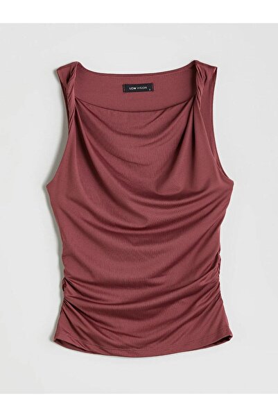 LC Waikiki Lcw Vision U-Neck Gathered Blouse (S5)