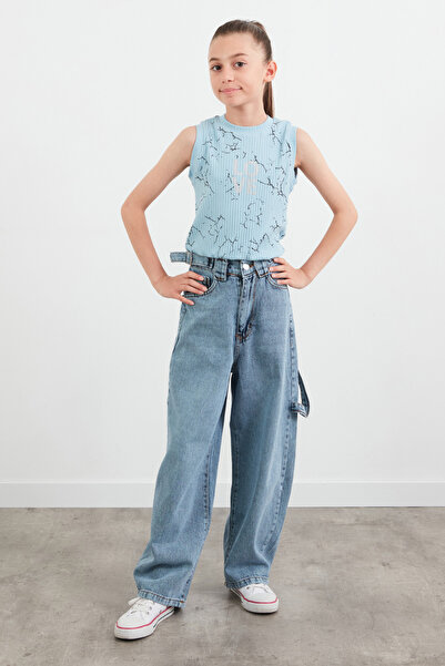 Fulla Moda Tricou pentru fetiță cu imprimeu Love cu talie elastică