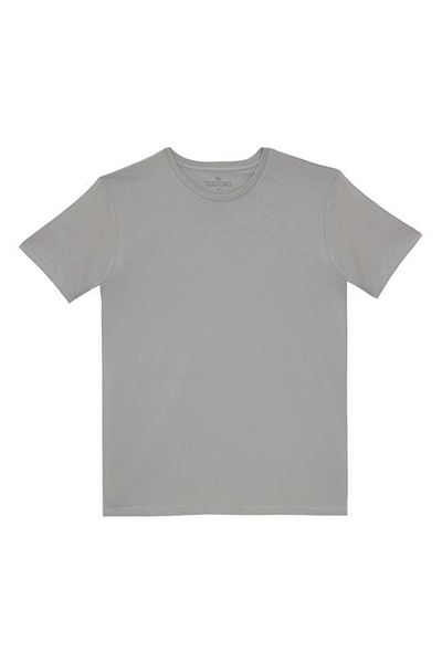Tudors Unisex Slim Fit Slim Fit 100% Cotton Soft Textured Gray Crew Neck T-Shirt
