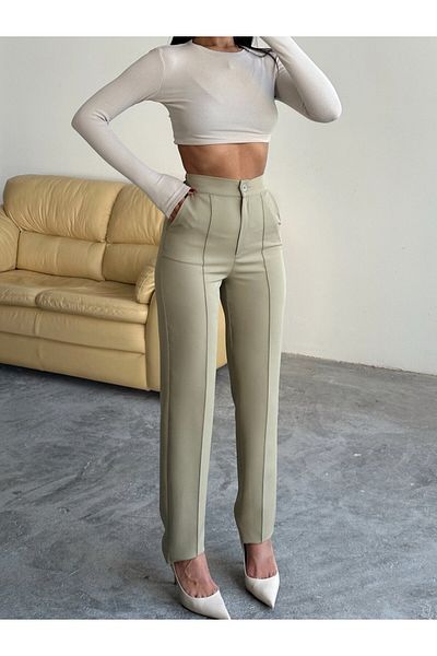 mydukkan.co Elastic Waist Striped Trousers