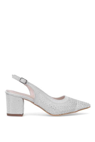 Ayakkabı Fuarı Elit PM309 K4030T Pantofi cu toc Stone Classic pentru damă, argintiu