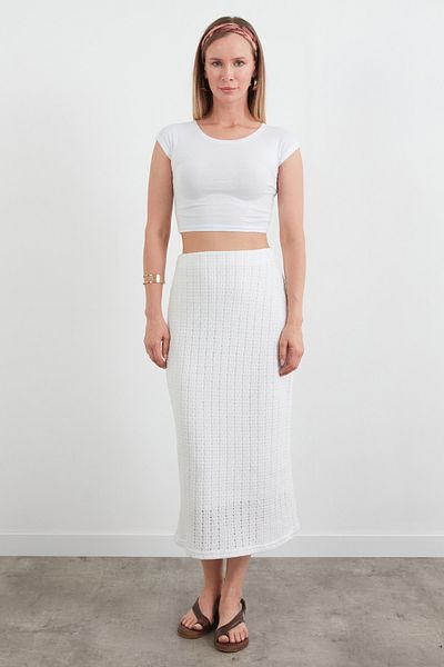 Fulla Moda Fusta tricotată cu talie elastică