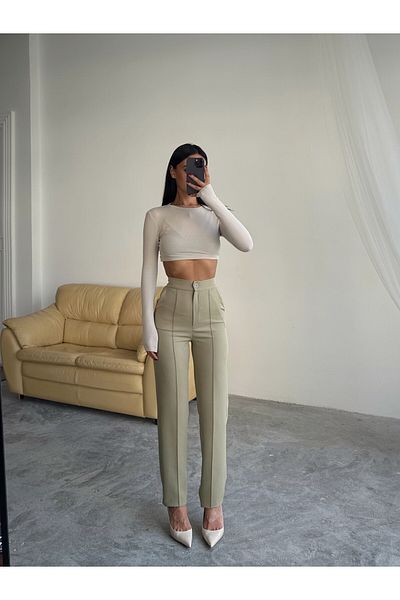 mydukkan.co Elastic Waist Striped Trousers