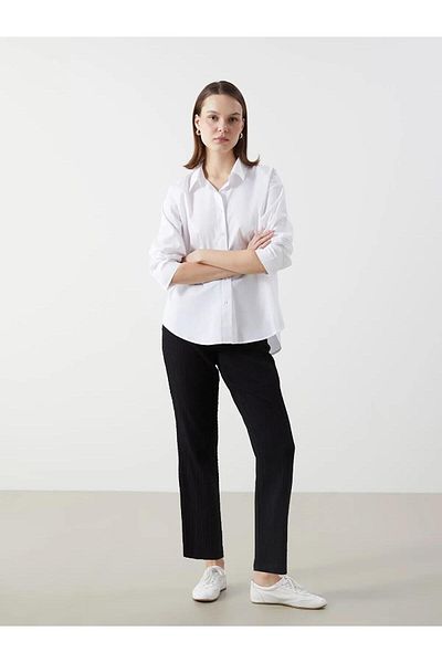LC Waikiki Lcw Comfort Elastic Waist Textured Women's Trousers (S5)