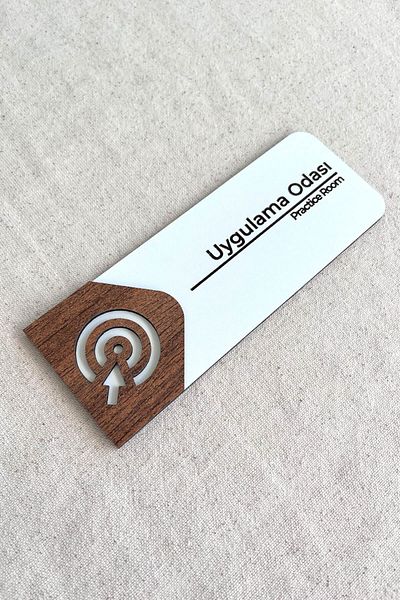 Kuzeylina Practice Room Door Sign – Mdf Directional Sign |   19X7 cm Double Layer