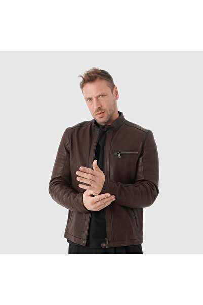 TOGO Taba Hakiki Deri Erkek Deri Mont [810039]