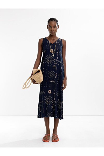 PARFOIS Baskılı Midi Elbise