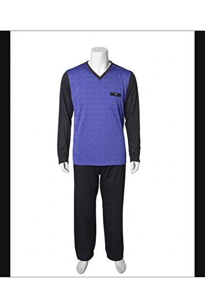 Dika v yaka erkek pijama takımı