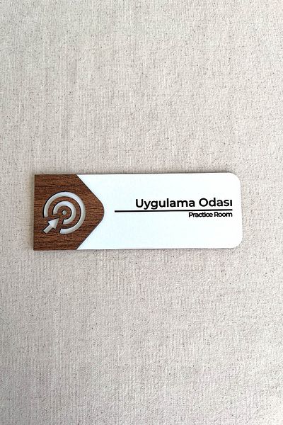 Kuzeylina Practice Room Door Sign – Mdf Directional Sign |   19X7 cm Double Layer