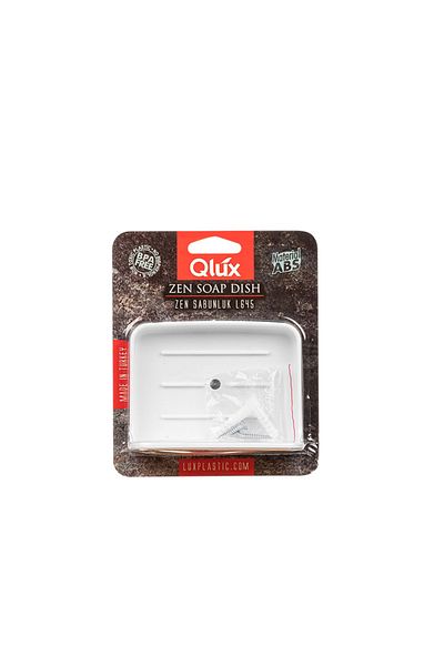 ATABY Qlux Ideas Zen White Mounted Soap Dish (Includes Screws and Duvel)