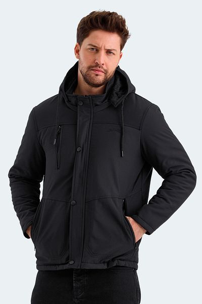 Slazenger HEAVEN Ανδρικό Παλτό & Παλτό Μαύρο
