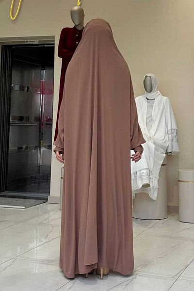 Bym Fashion Cilbab με Σουφλέ με Αυτοκόλλητο 6032 Mink