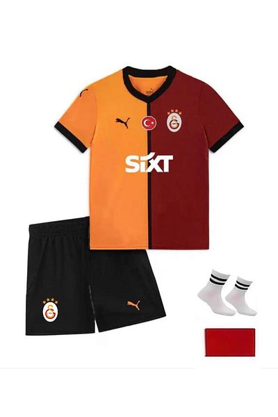 FOLKLORİST Galatasaray//Victor-Osimhen Yellow -Red 24/25 New Season Kids Fan Football Jersey Set of 4