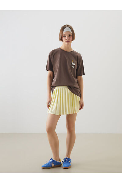 LC Waikiki Nevavm Women's Pleated Sports Shorts Skirt with Elastic Waist and ...