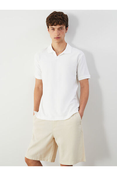 LC Waikiki Nevavm with a Difference Polo Collar Plain Men's T-Shirt
