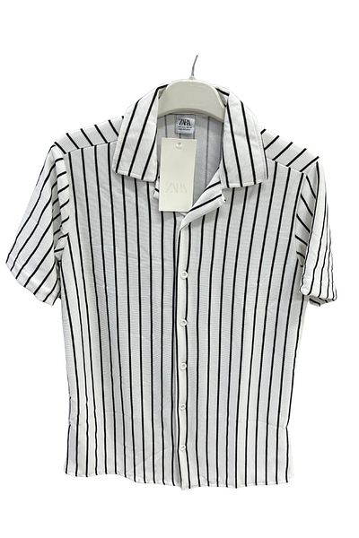 TARZZİNG Men's Short Sleeve Striped Sports Shirt