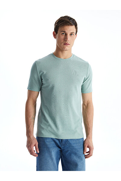 LC Waikiki Nova sezona okrugla kragna muška majica kratkih rukava Teksturiran...