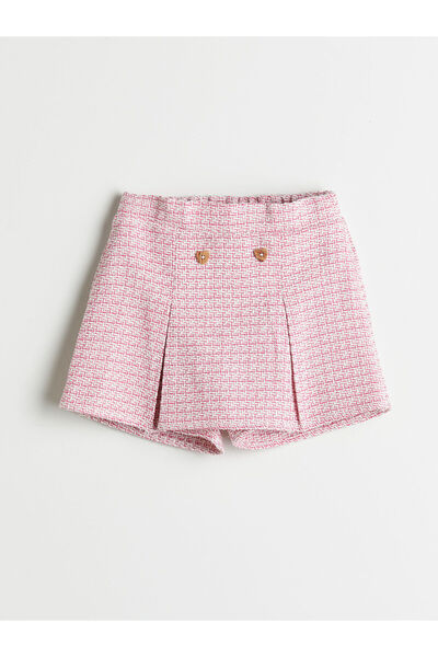 LC Waikiki Nevavm Girl's Shorts Skirt with Elastic Waist