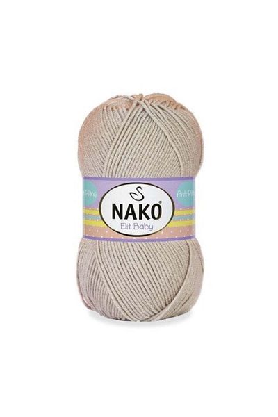 NAKO Elit Baby Anti-pilling Χειροποίητο Νήμα Μωρού Μαλλί Μωρού Χωρίς πουπουλένια Bebe Wool 4770 Σφουγγάρι Στόνι
