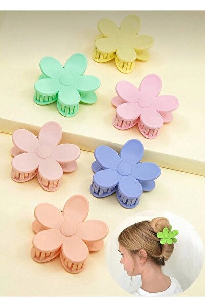 eklips Women's Set of 6 Colorful Daisy Daisy Flower Peg Buckles - Pastel Tones