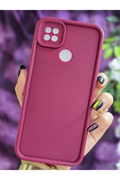 Magic Ring Xiaomi Redmi 9c Uyumlu Darbe Korumalı Köşe Destekli Mat Bordo Kılıf
