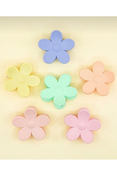 eklips Women's Set of 6 Colorful Daisy Daisy Flower Peg Buckles - Pastel Tones