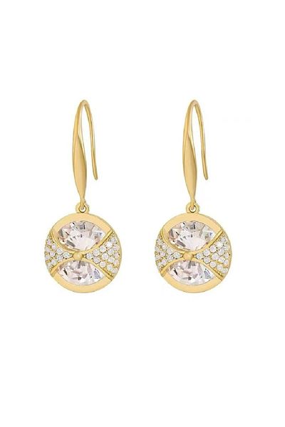 OEM Partner Gold Earrings With Stones, 1 x 2.7 cm