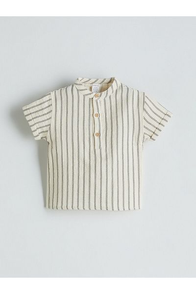 LC Waikiki Judge Collar Baby Boy Shirt and Shorts 2-Piece