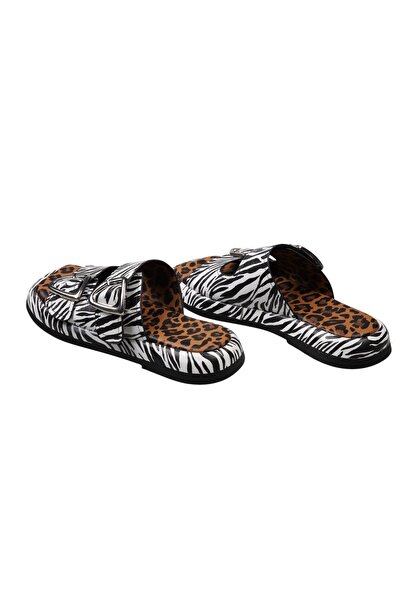 Lady Mia Bella Genuine Leather Buckle Women's Slippers