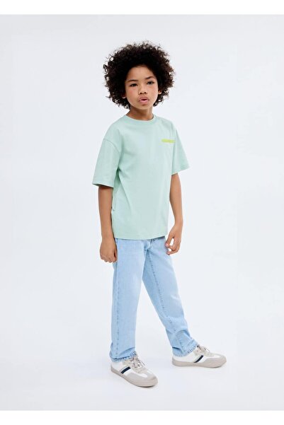 MANGO Kids Harf kabartmalı baskılı tişört