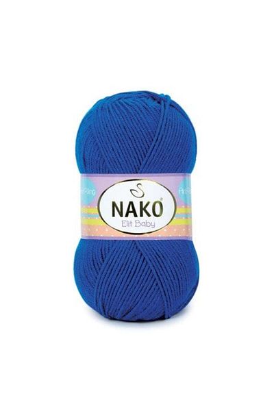 NAKO 5 τεμάχια Elite Baby Anti-pilling Hand Knitting Yarn Baby Wool Χωρίς πουπουλένια Bebe Wool 10346 Saks Blue
