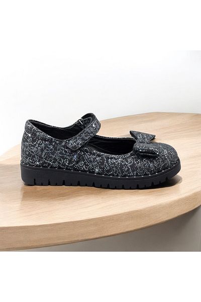 JOJO KIDS pantofi de scoala pentru fete, balerina clasica din piele naturala interioara exterioara, ortopedica si suport spate, banda