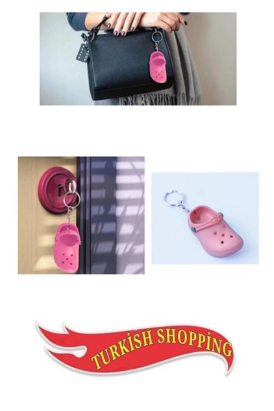 shop Mini cross keychain rubber slipper durable pvc material