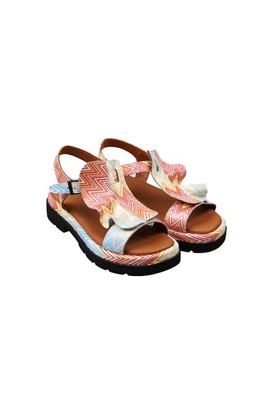 Lady Mia Fleura Genuine Leather Multicolor Women's Sandals