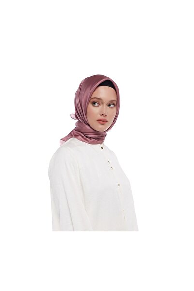ipekevi Twill İpek Eşarp - Çerçeve - Gül Kurusu