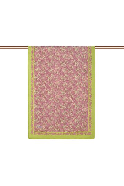 ipekevi Yellow Coral Mesopotamia Model 06 Patterned Shawl