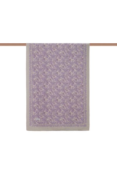 ipekevi Stone Purple Mesopotamia Model 06 Patterned Shawl