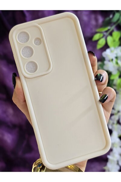 Magic Ring Samsung Galaxy S25 FE Uyumlu Darbe Korumalı Köşe Destekli Mat Krem...