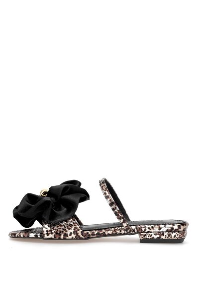 Ayakkabı Fuarı Elite Pm230 K202-1 Women's Flat Slippers Leopard