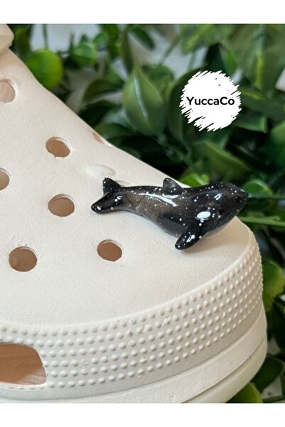 Crocs Karanlıkta Parlayan Balina 3D Terlik Süsü/Üç Boyutlu Balinalı Terlik Charmı/Balık Jibbitz