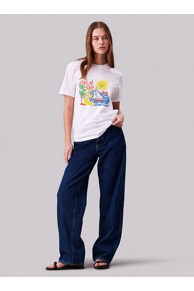 Disante Tricou pentru femei Life of Ease Printed Crew Neck Basic Trend