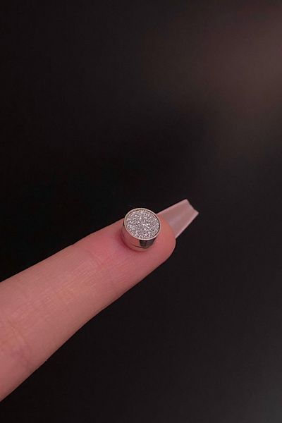 Jaida Moda Unisex Silvery Magnetic Silver Color Steel Earrings – Stylish and Comfortable Design Without Holes