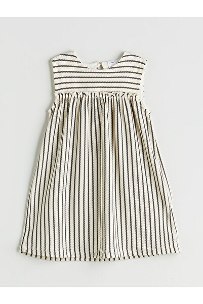 LC Waikiki Vizyon New Season guler rotund Rochie pentru fete cu dungi