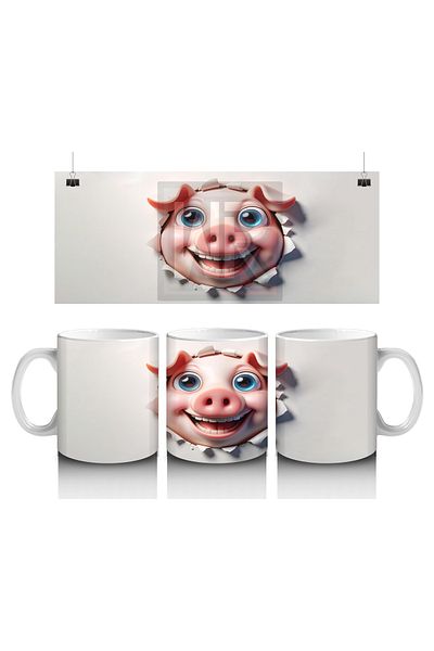 DERWARDEIN Cute Pig Mug That Makes Children Love Milk Exploding