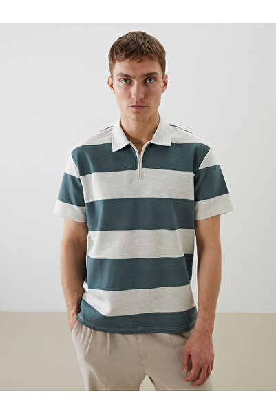 LC Waikiki Peak New Season Polo Neck Striped Men's T-Shirt